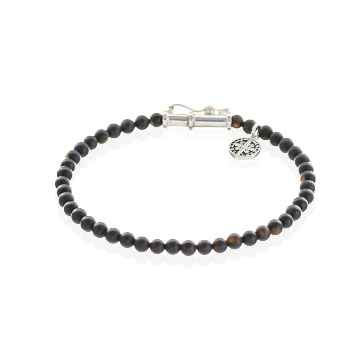 Ágatas foscas 4mm + São Bento