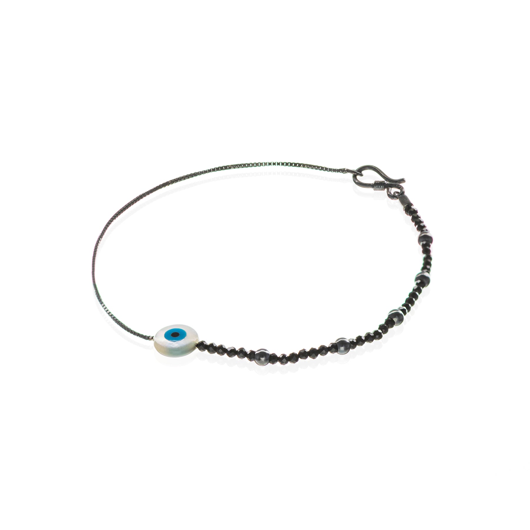 Espinélios 2mm + Prata envelhecida