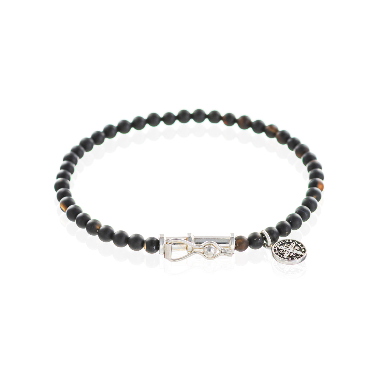 Ágatas foscas 4mm + São Bento