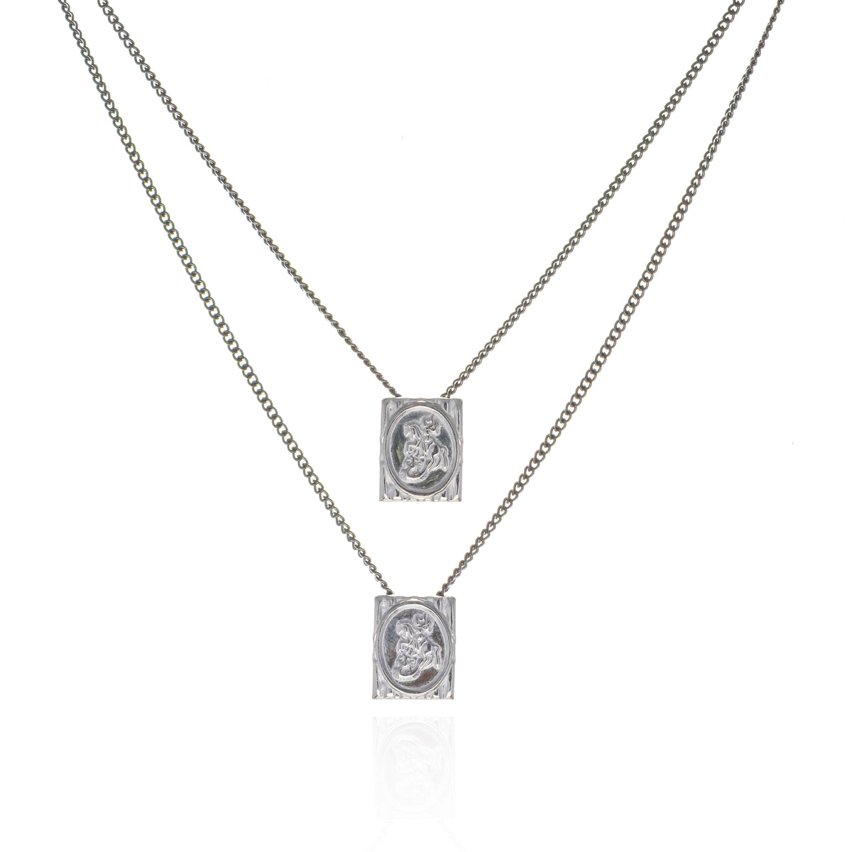 Escapulário em Prata 925 (São Jorge)