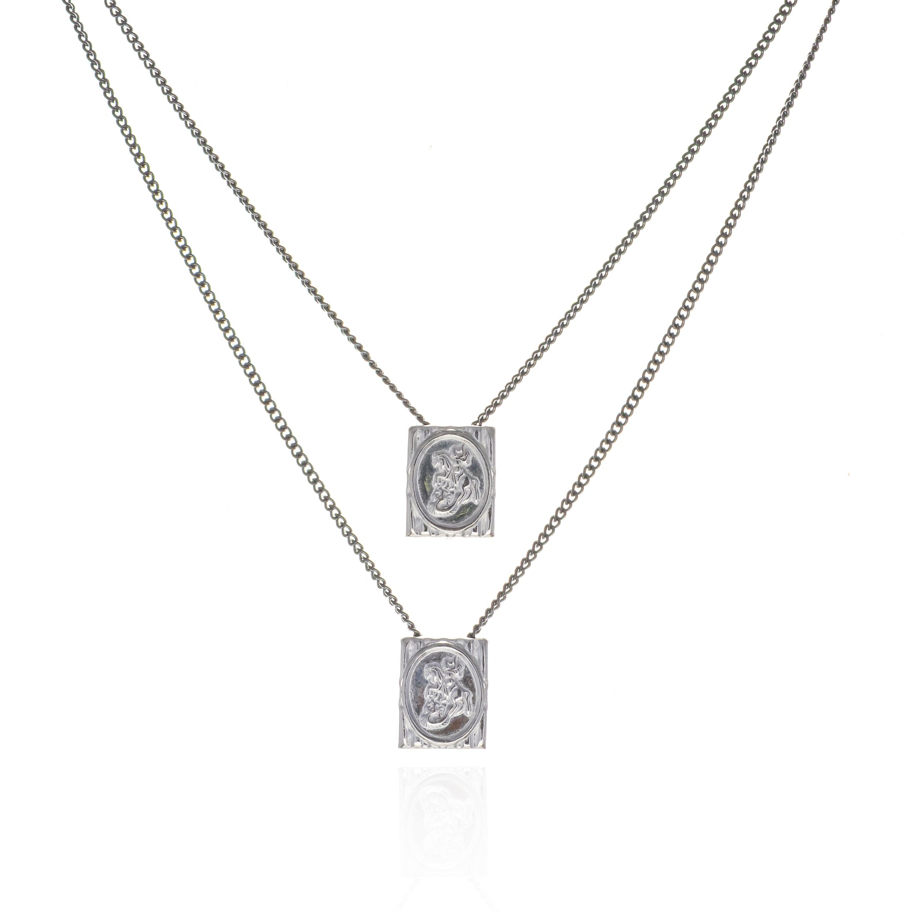 Escapulário em Prata 925 (São Jorge)