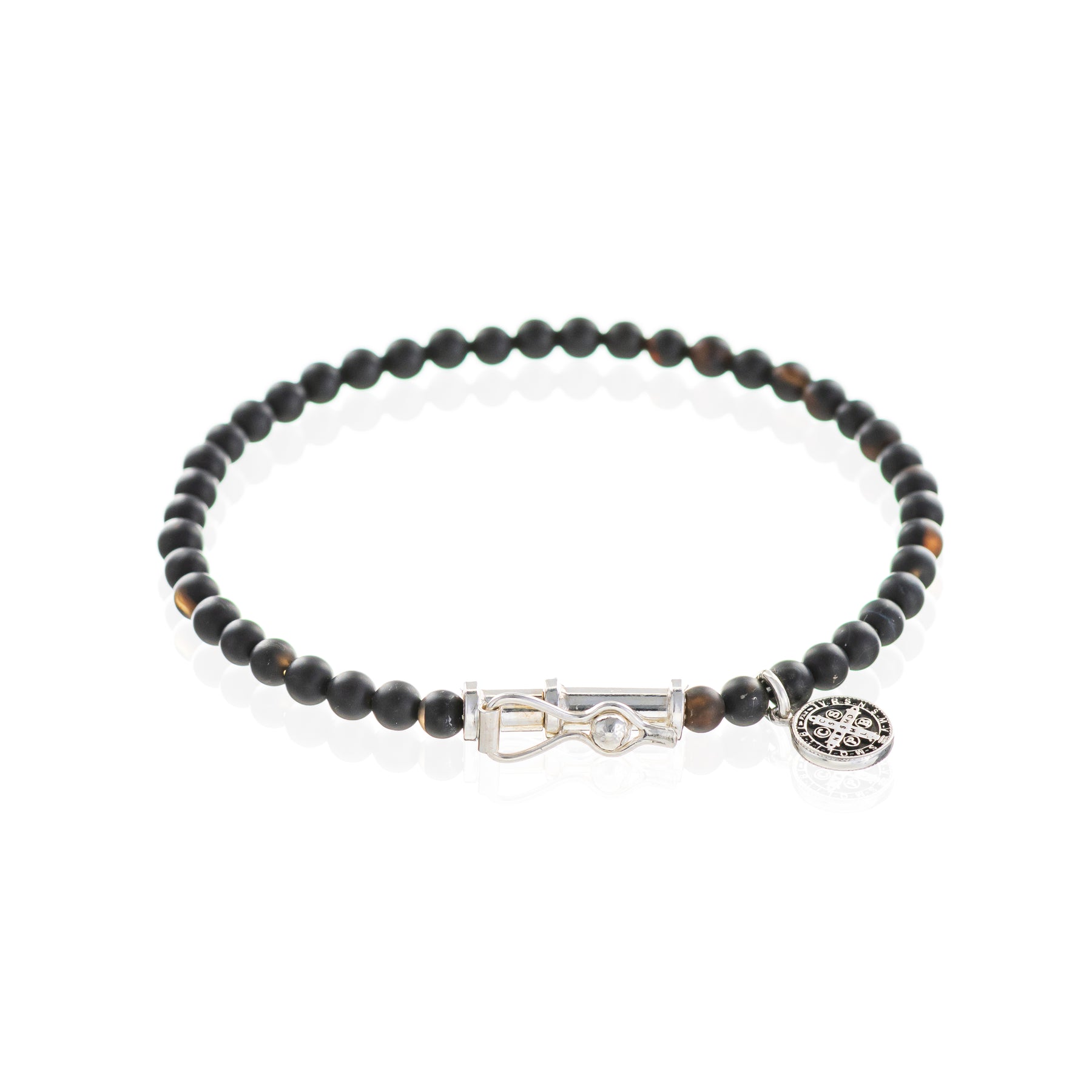 Ágatas foscas 4mm + São Bento